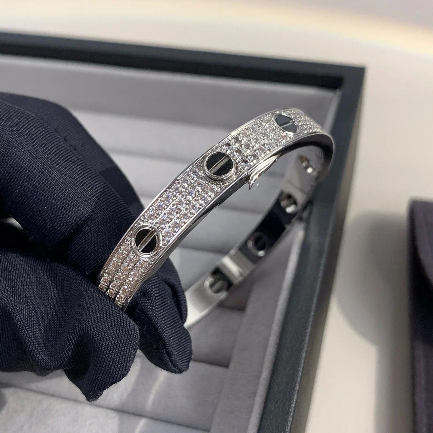 BRACELET 6.1MM DIAMOND-PAVED CERAMIC