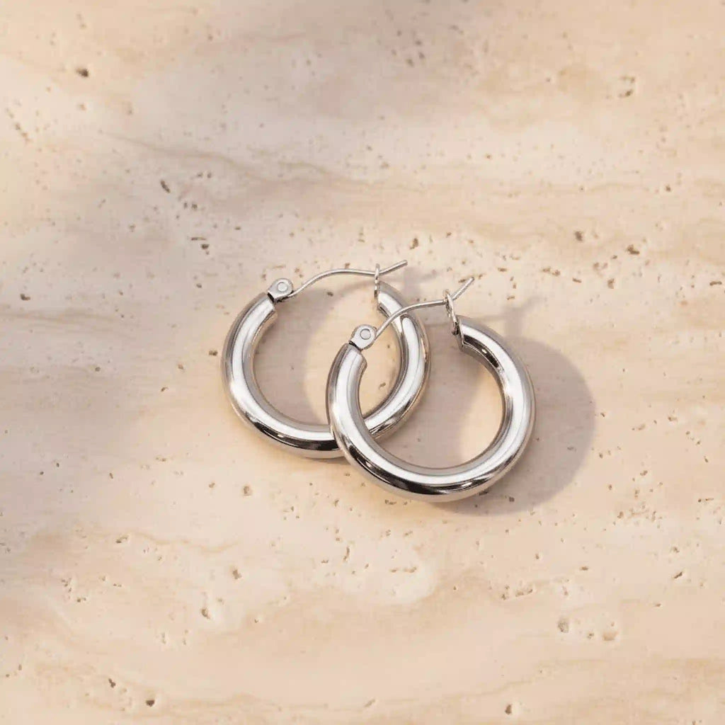 Waterproof Stainless Steel Hoop Earrings Sample