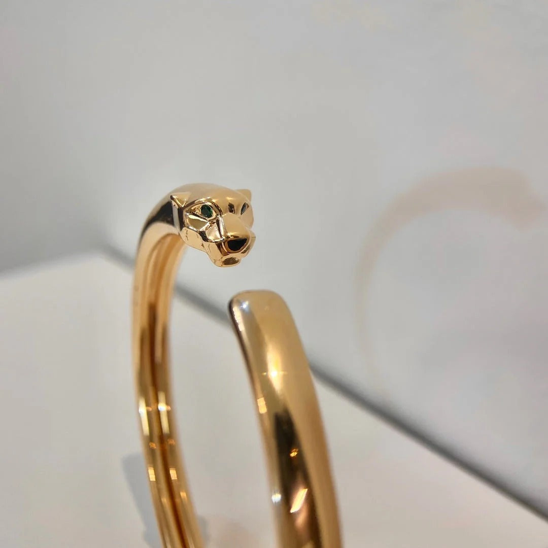 PANTHERE GOLD DIAMOND OPEN BRACELET