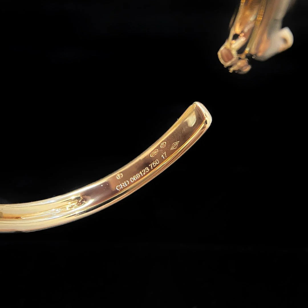 PANTHERE GOLD DIAMOND OPEN BRACELET